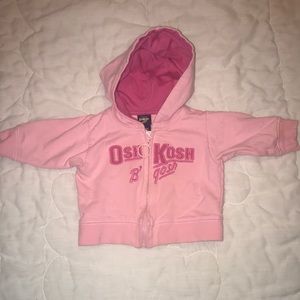 Baby girls Oshkosh hooded sweater with zipper